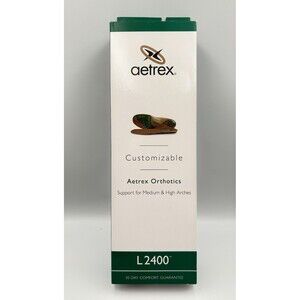 New Aetrex Men’s Size 7 L2400 Customizable Lynco Foot Orthotics Full Length